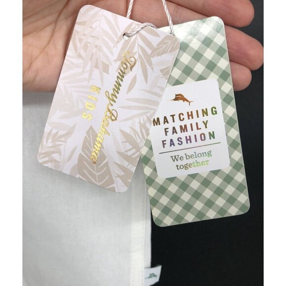 NWT Tommy Bahama Kids White Button Up Shirt Boys 6 School Picture Day Vacation - Picture 5 of 8